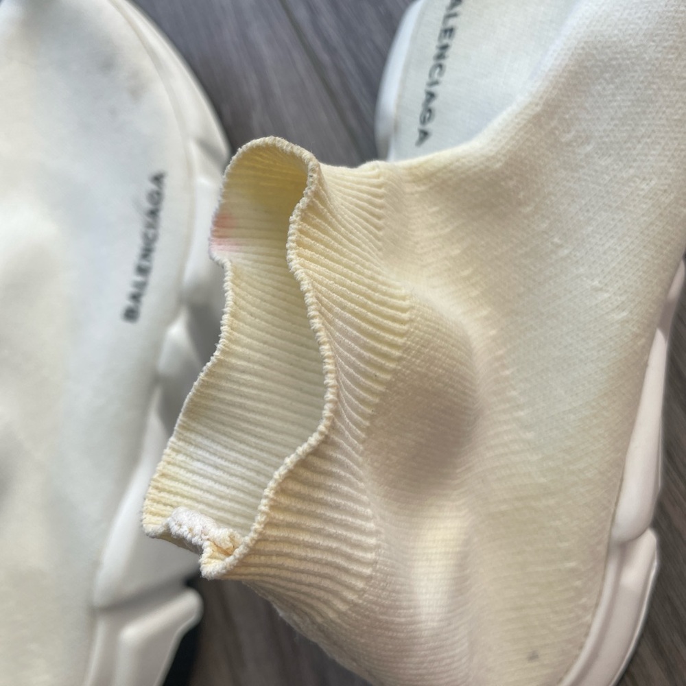 Balenciaga Cream Sock Sneakers - Picture 5 of 7